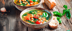 Italienische Kichererbsensuppe