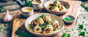 Semmelknödel mit Schnittlauchschwammerln