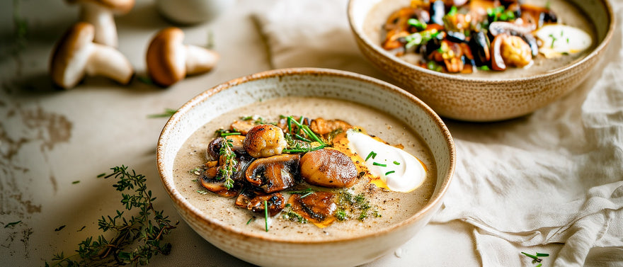 Schwammerlsuppe mit Knöpfle