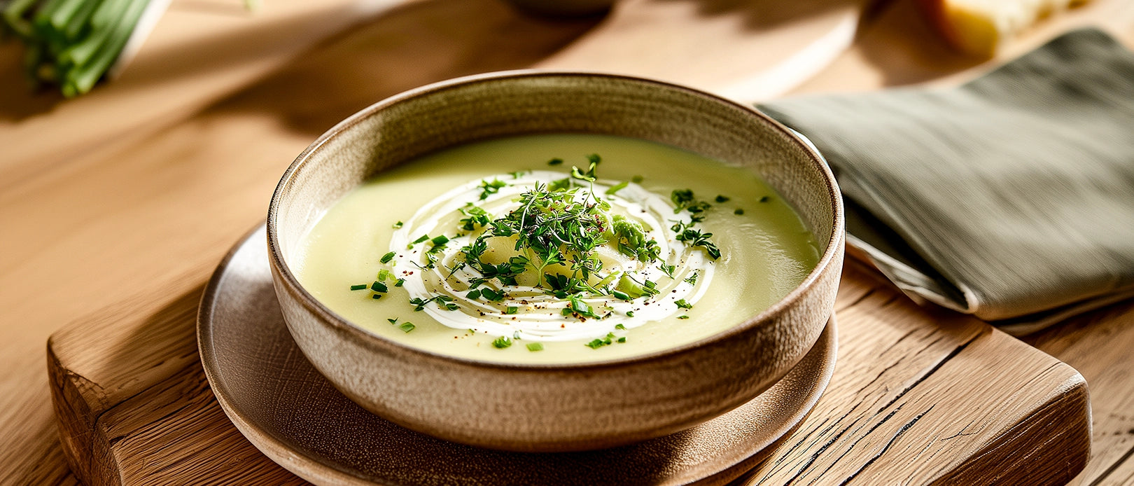 Kohlrabi-Kerbelsuppe