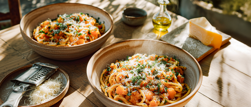 Pasta mit Kürbisbolognese