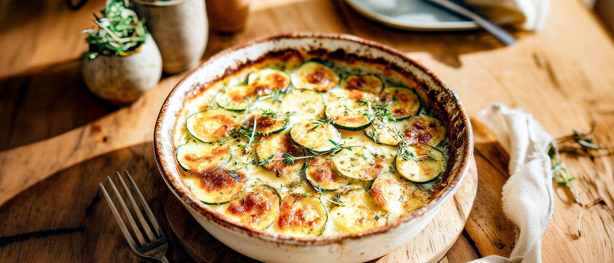 Schnelles Zucchinigratin