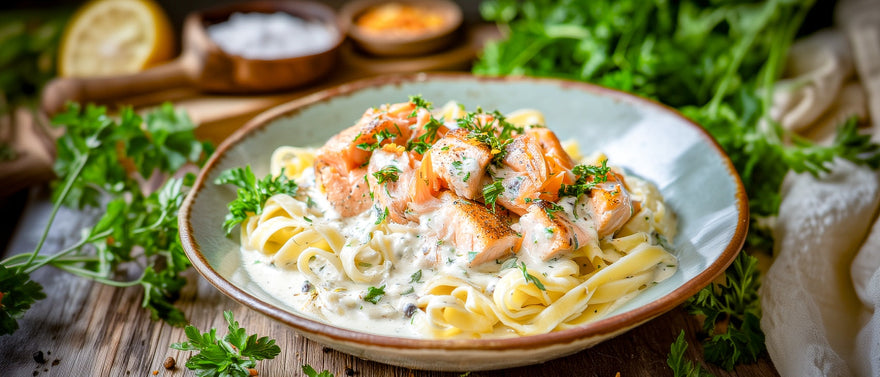 Lachs-Gorgonzola Soße
