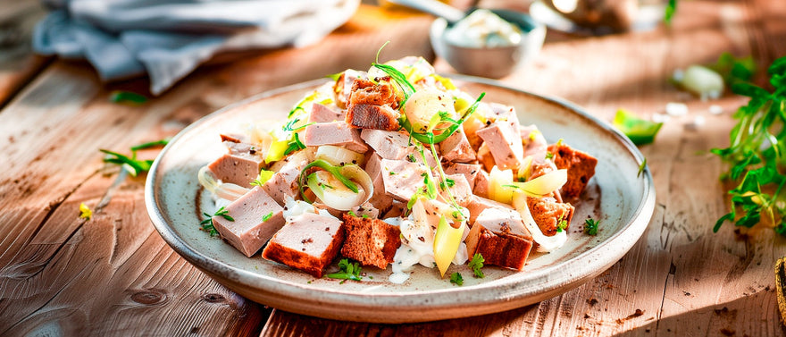 Bayrischer Fleischkäs'-Salat