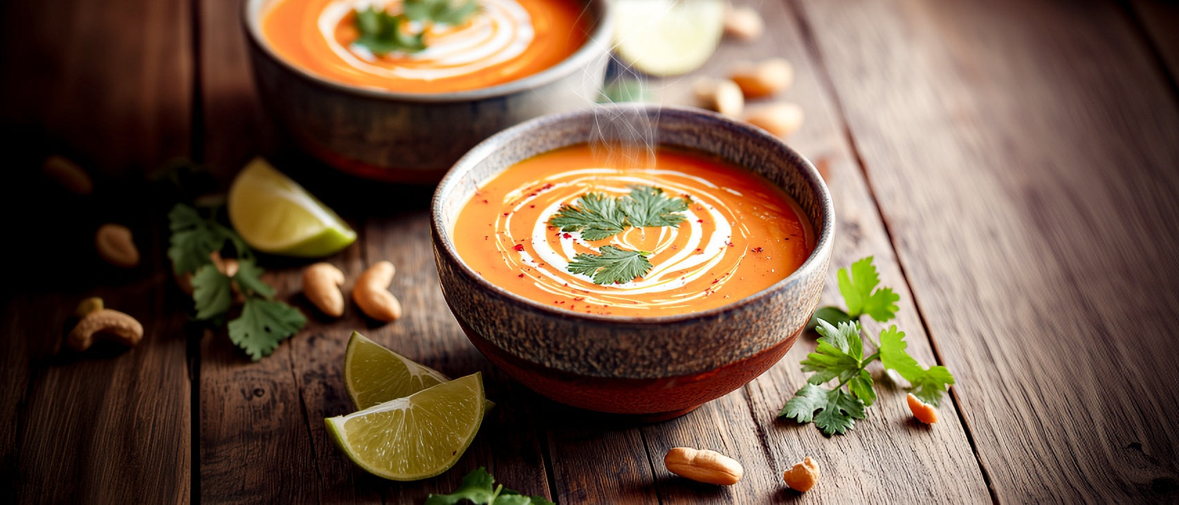 Karotten-Currysuppe mit Koriander