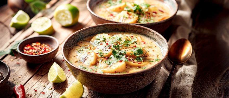 Bananen-Currysuppe mit Koriander