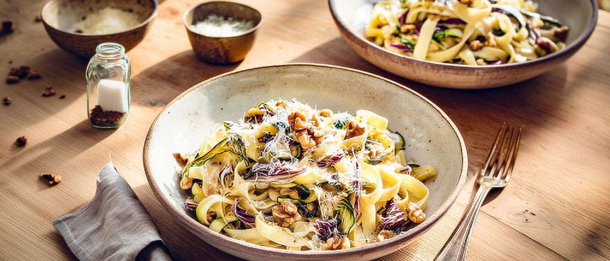 Bandnudeln mit Radicchio