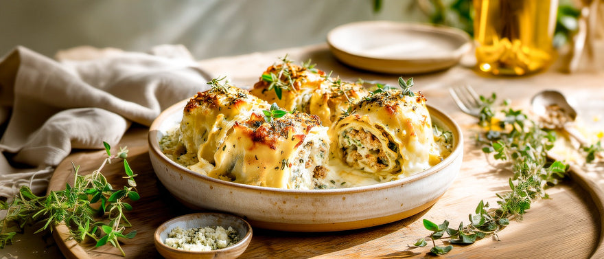Nudelrouladen mit Kräuter-Ricotta und Thunfisch