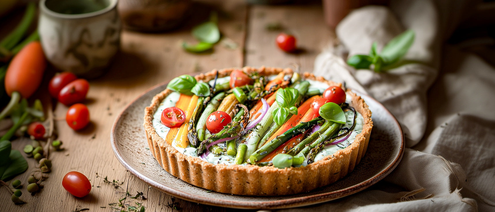 Frühlingsgemüsetarte mit Bärlauch