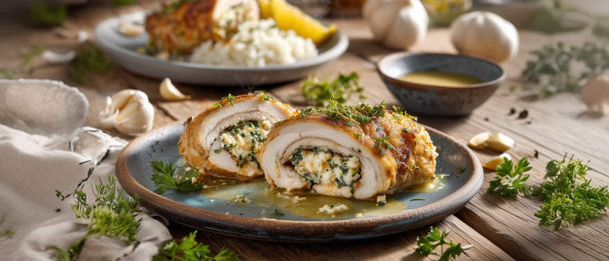 Gefüllte Putenschnitzel