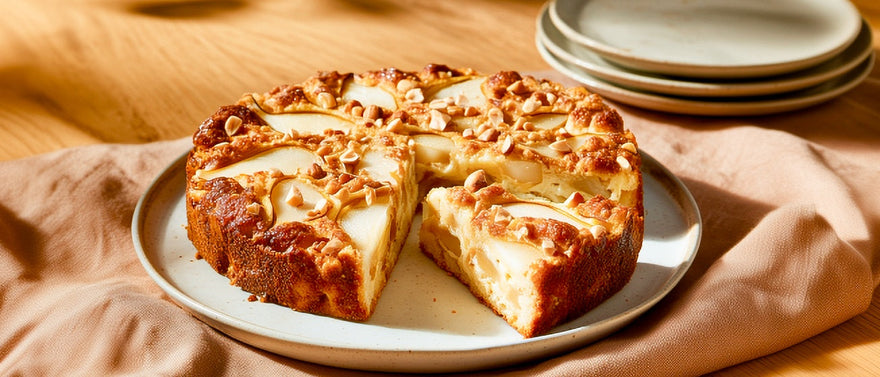 Birnen-Joghurtkuchen mit Haselnüssen