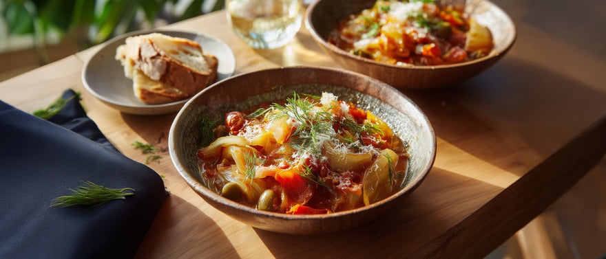 Fenchel in Tomatensoße geschmort