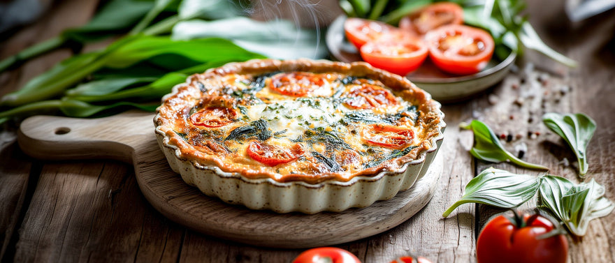Tomaten-Quiche mit Bärlauch
