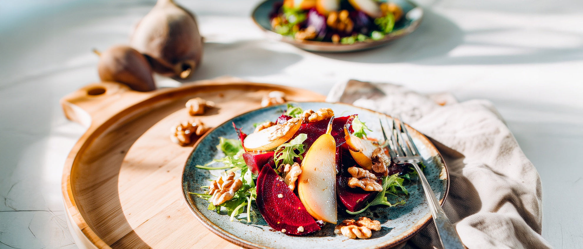 Rote-Beete-Salat mit karamellisierten Birnen