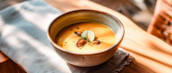 Muschelsuppe mit Safran