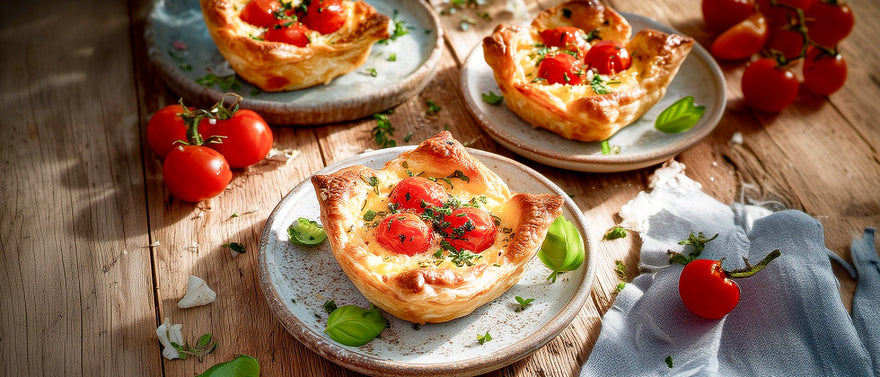 Ricotta-Parmesantörtchen mit Kirschtomaten