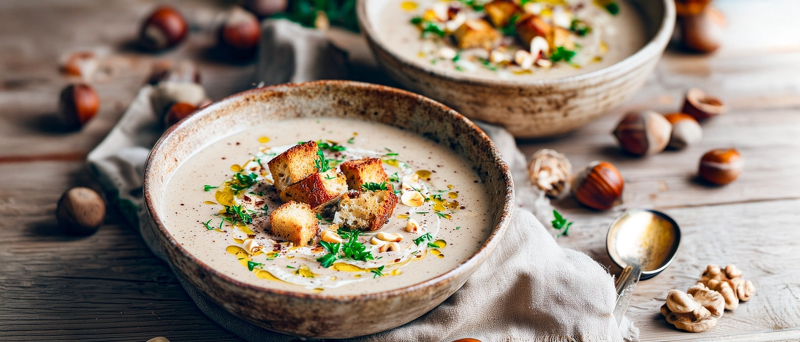 Edelpilz-Maronen-Cremesuppe