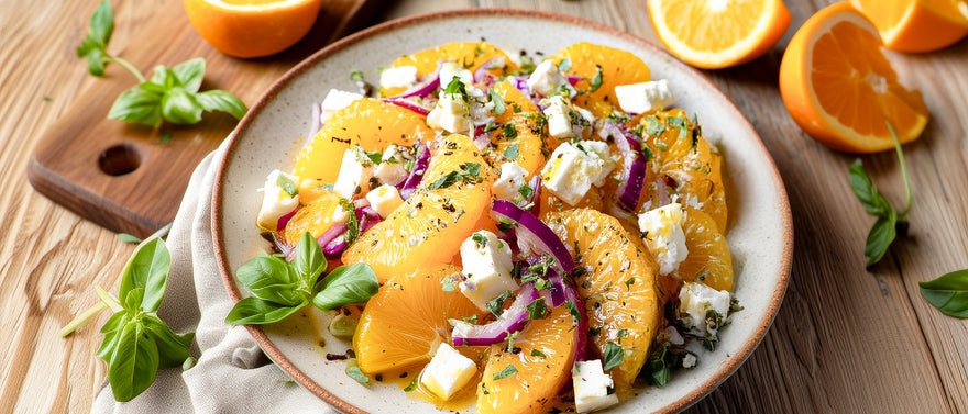 Mediterraner Orangensalat mit Feta