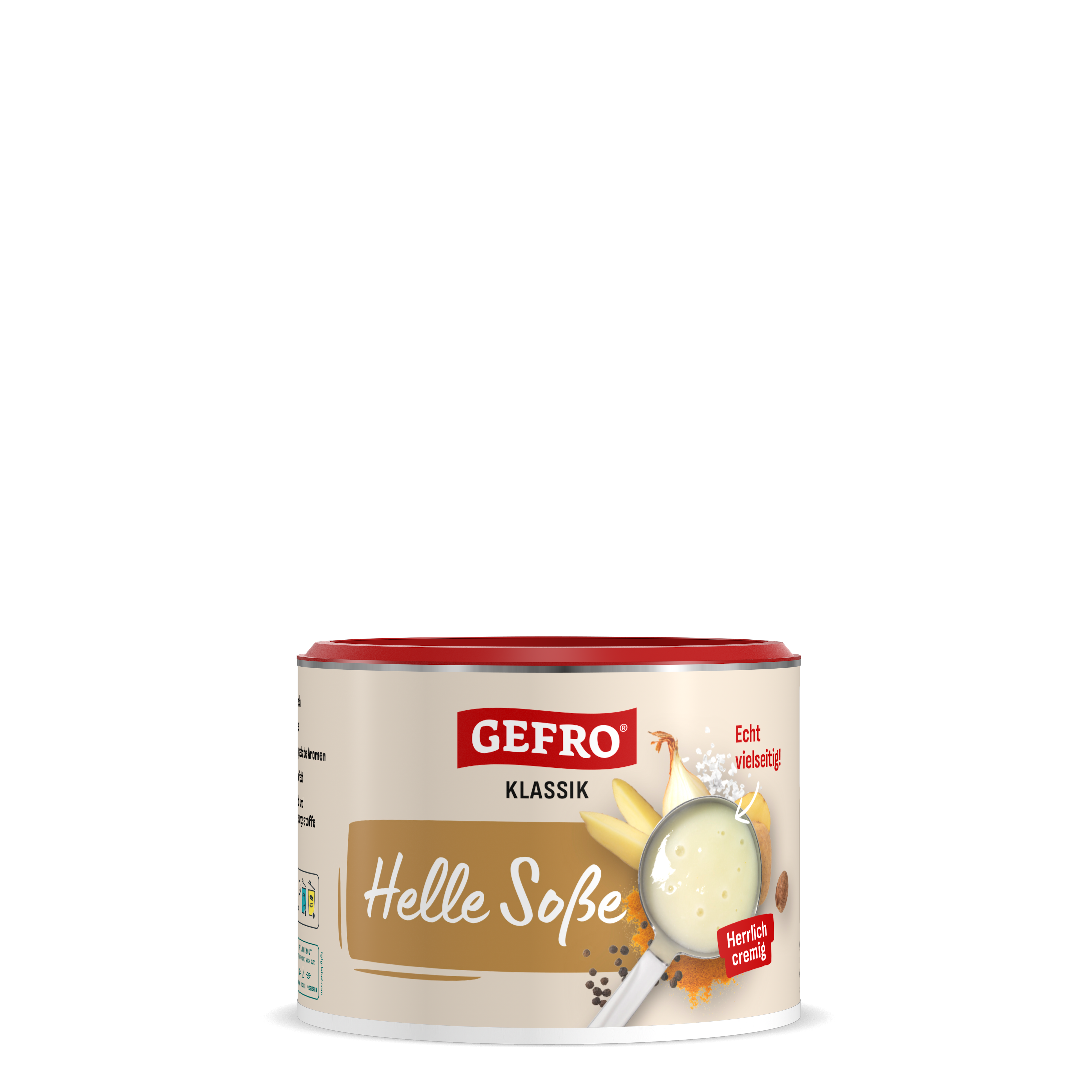 Dose GEFRO Klassik Helle Soße mit rotem Deckel, cremige helle Soße zum Würzen und Verfeinern von Gerichten