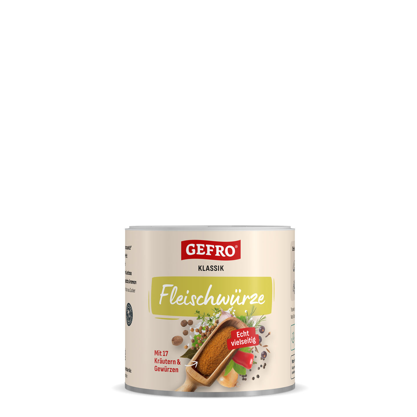 Dose GEFRO Klassik Fleischwürze, vielseitige Gewürzmischung für Fleischgerichte, mit 17 Kräutern und Gewürzen