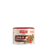 Dose Gefro Klassik Edelpilz Cremesuppe, cremige Pilzsuppe mit Steinpilzen und Champignons, frontal gezeigt