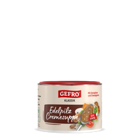 Dose Gefro Klassik Edelpilz Cremesuppe, cremige Pilzsuppe mit Steinpilzen und Champignons, Produktabbildung vorne