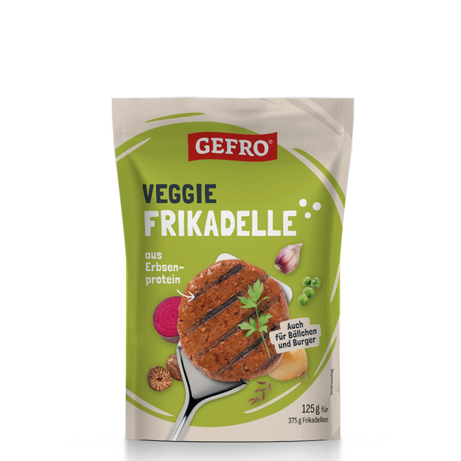 GEFRO Veggie Frikadelle in grüner Packung, Mischung aus Erbsenprotein für vegetarische Frikadellen, Bällchen und Burger