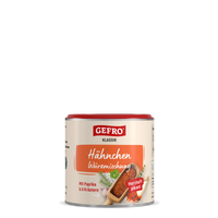Dose GEfro Klassik Hähnchen Würzmischung mit Paprika und 6 Kräutern, herzhaft pikant, freigestellt auf Weiß
