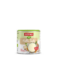 Dose GEFRO Bio Helle Soße, cremige helle Sauce zum Kochen und Verfeinern, freigestellt auf weißem Hintergrund