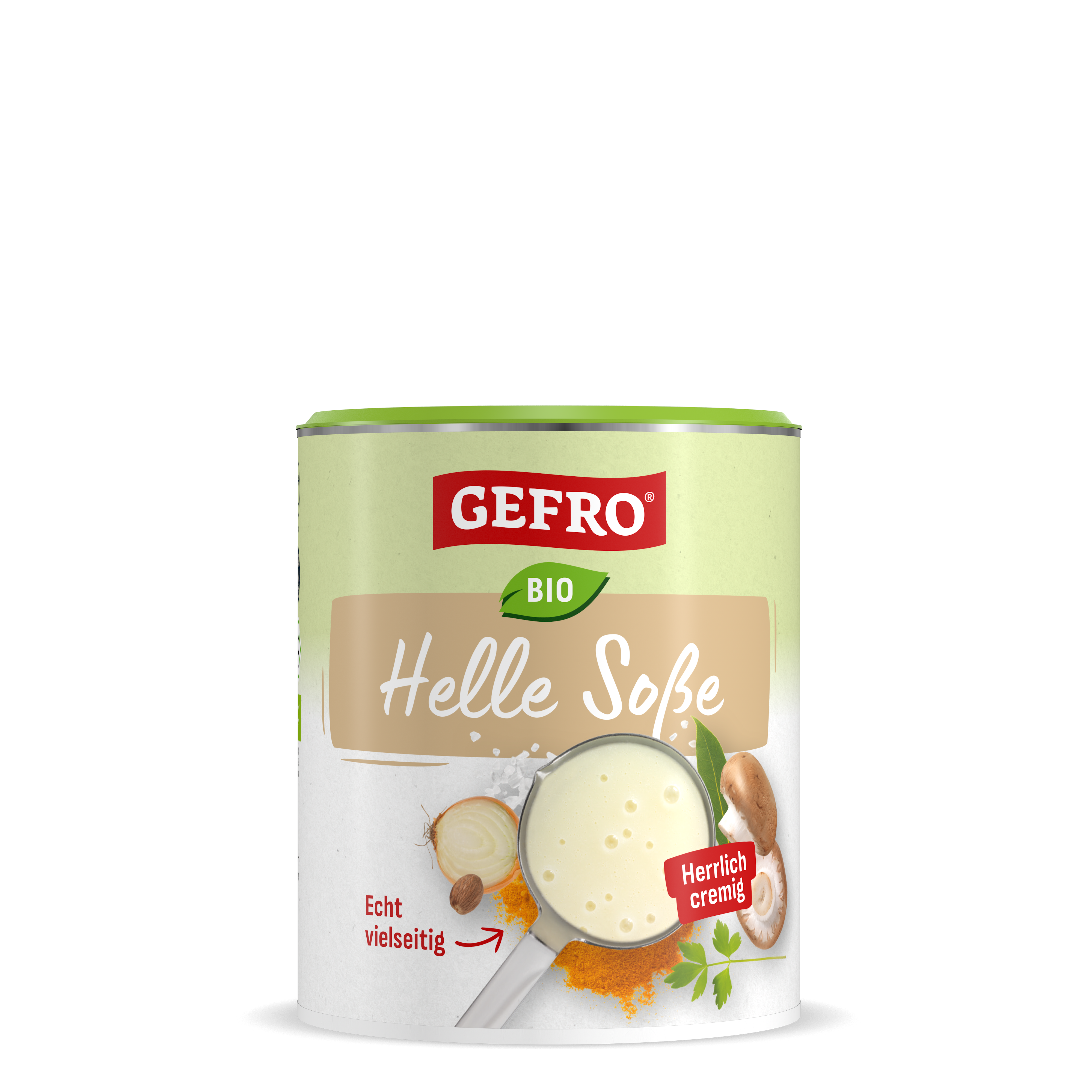 Dose GEFRO Bio Helle Soße, cremige helle Sauce zum Kochen und Verfeinern, Produktverpackung freigestellt