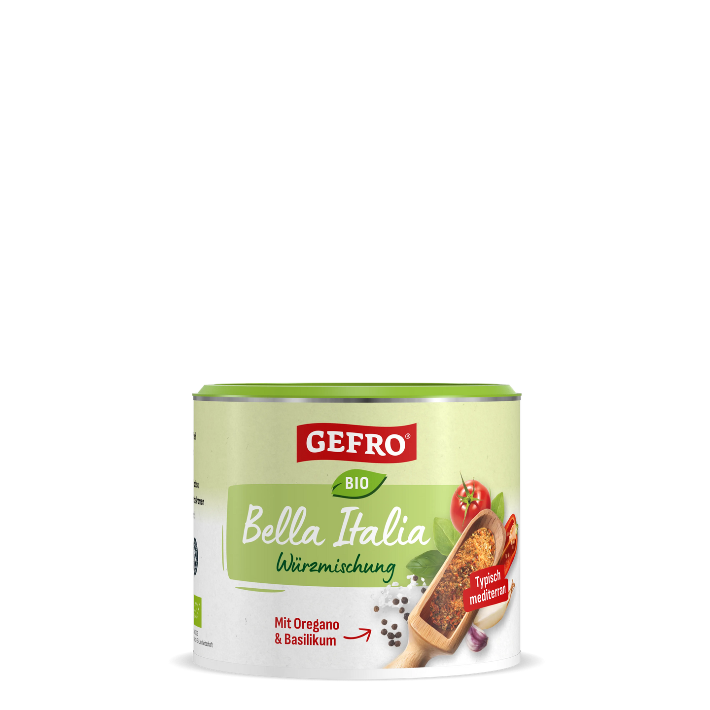 Dose Gefro Bio Bella Italia Würzmischung mit Oregano und Basilikum, typisch mediterrane Gewürzmischung