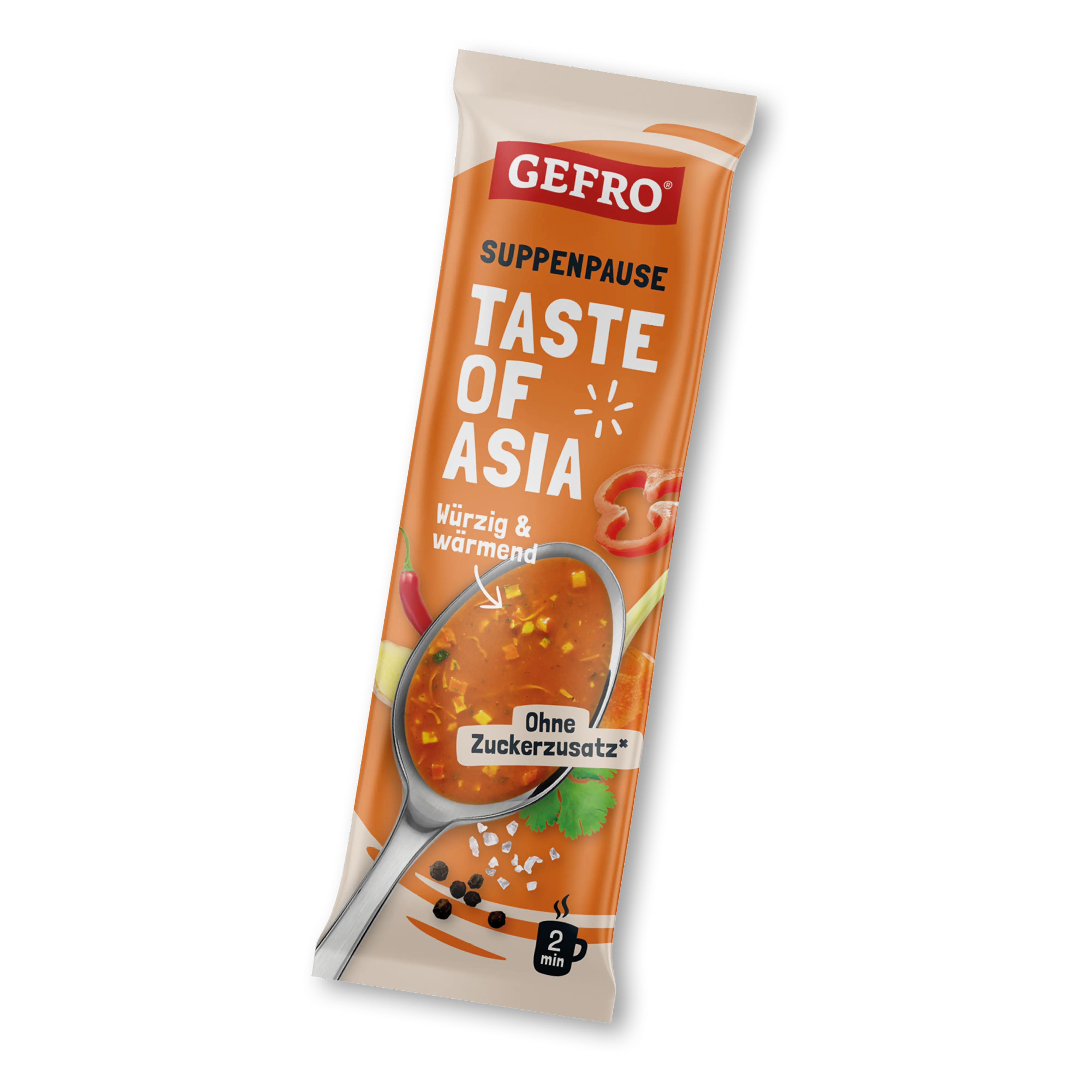 GEFRO Suppenpause Taste of Asia im Portionsbeutel, würzige Suppe zum schnellen Zubereiten in 2 Minuten