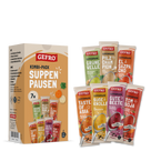 GEFRO Kombi-Pack Suppenpausen mit sieben Suppenbeuteln in verschiedenen Sorten, Box und Einzelpackungen im Überblick