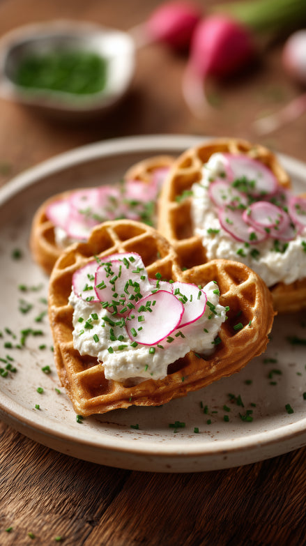 Ein kurzes Rezeptvideo für Karottenwaffeln mit Frühlingsquark hergestellt mit GEFRO Produkten