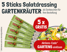 5-Sticks Salatdressig Gartenkräuter - Gratis - jetzt Aktionscode Garten5 einlösen