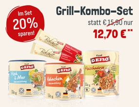 Grill-Kombo - Set jetzt 20% Sparen statt 15,90€ nur 12,70€