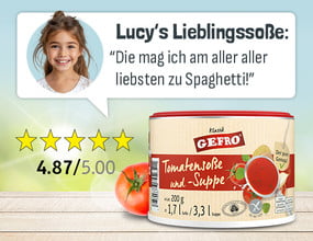 Kunde empfiehlt: Tomatensoße und -Suppe