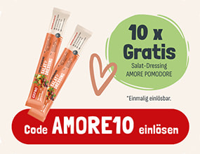 Jetzt 10 Salatdressing Sticks -  Amore Pomodore gratis sichern - Code bereits aktiviert