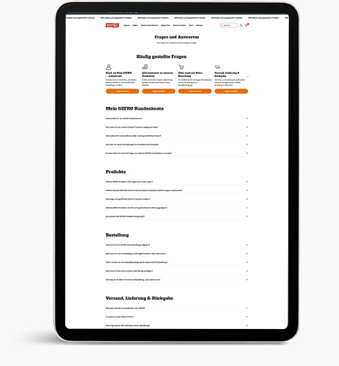 GEFRO FAQ Bereich