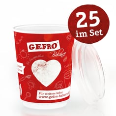 Suppen-Becher & Deckel im 25er Set
