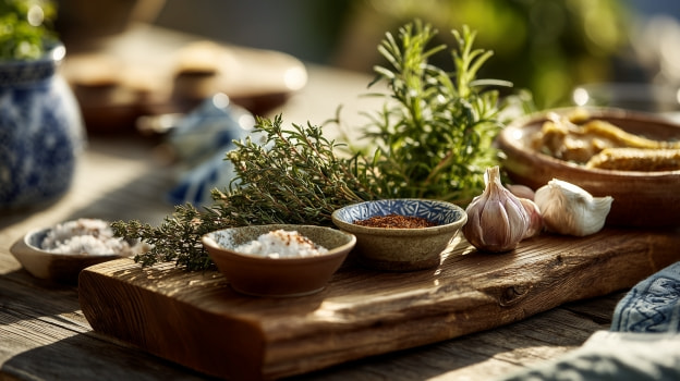 Eine Person die zwei Hände voll grüner Oliven aus einem riesem Haufen Oliven schöpft