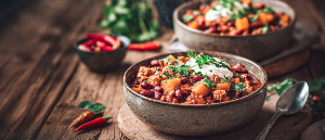 Würziges Putenchili mit Kürbis