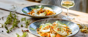 Kürbispfanne mit Fenchel