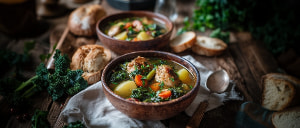 Grünkohl-Eintopf mit Huhn