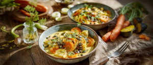 Möhren-Lauchgemüse mit Kürbiskernöl