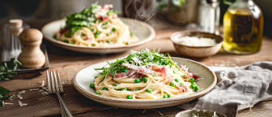 Spaghetti mit Rucola und Parmaschinken