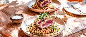 Thunfisch in Kr&auml;uter-Limonenkruste