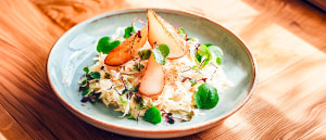 Sauerkrautsalat mit gebratener Birne