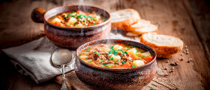 Suppentopf mit Hackfleisch