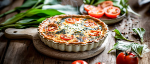 Tomaten-Quiche mit Bärlauch